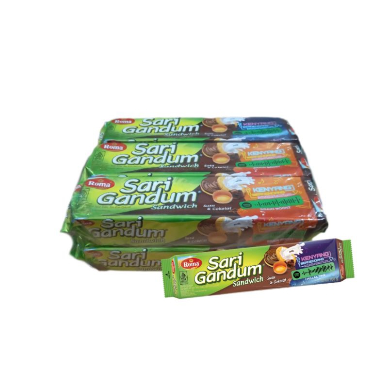 

Roma Sari Gandum Sandwich Susu & Cokelat 108g (1 pack/6 bks)