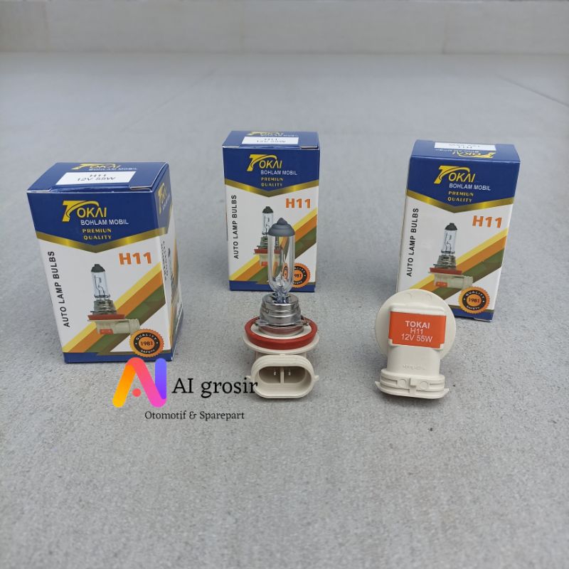 Lampu Bohlam Halogen Mobil H11 12-24V  55-100Watt Tokai