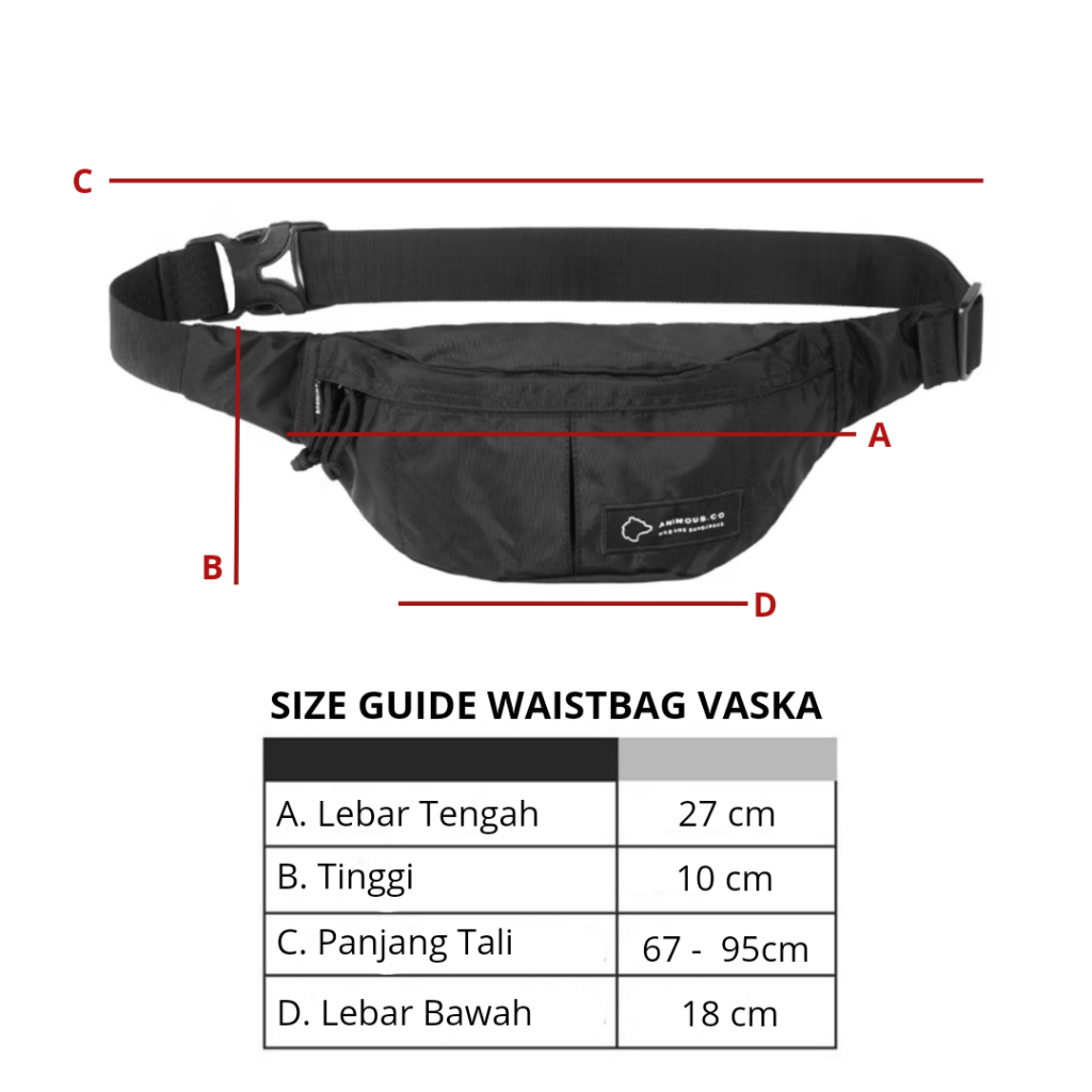 DISKON ANIMOUS TAS SELEMPANG/ WAISTBAG VASKA