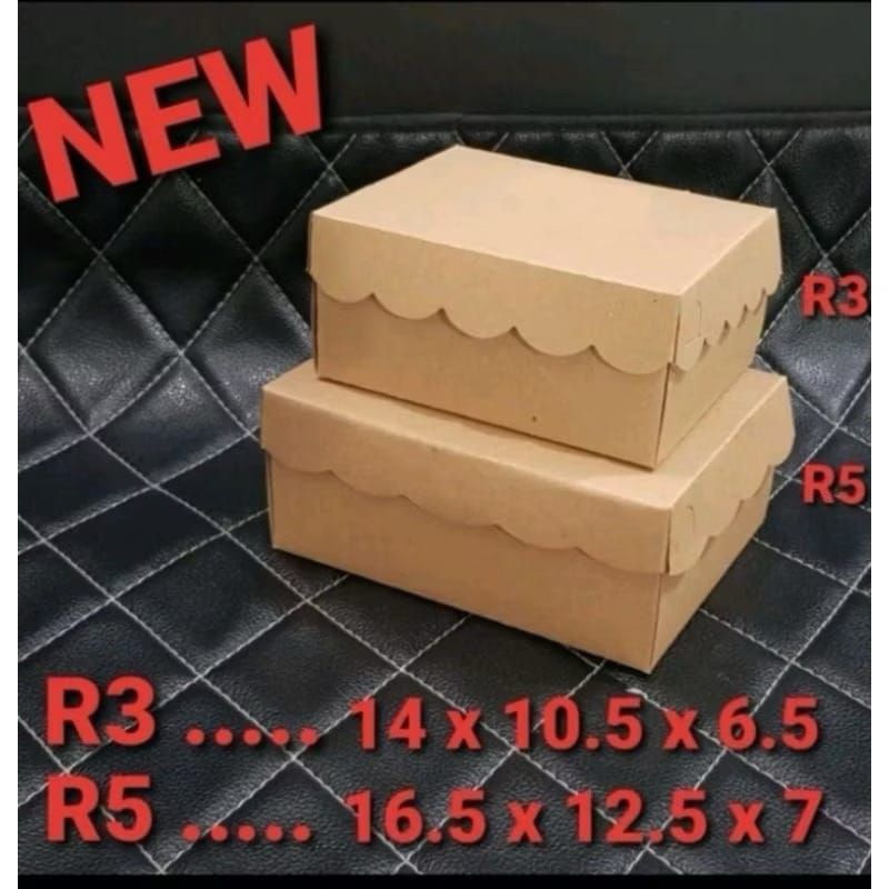

Kotak Kraft Kue Ukuran R3 / R5 1 set isi 100 pcs
