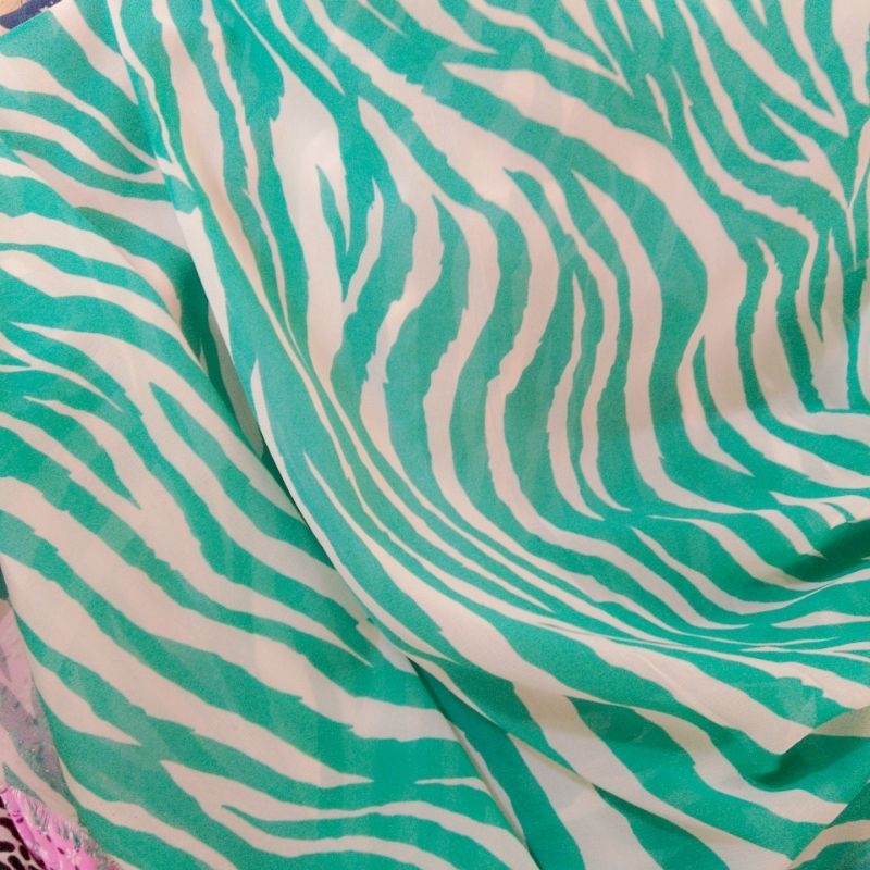 kain ceruty motif zebra tosca - kain ceruty motif - kain ceruty meteran - kain sifon Ceruti premium 