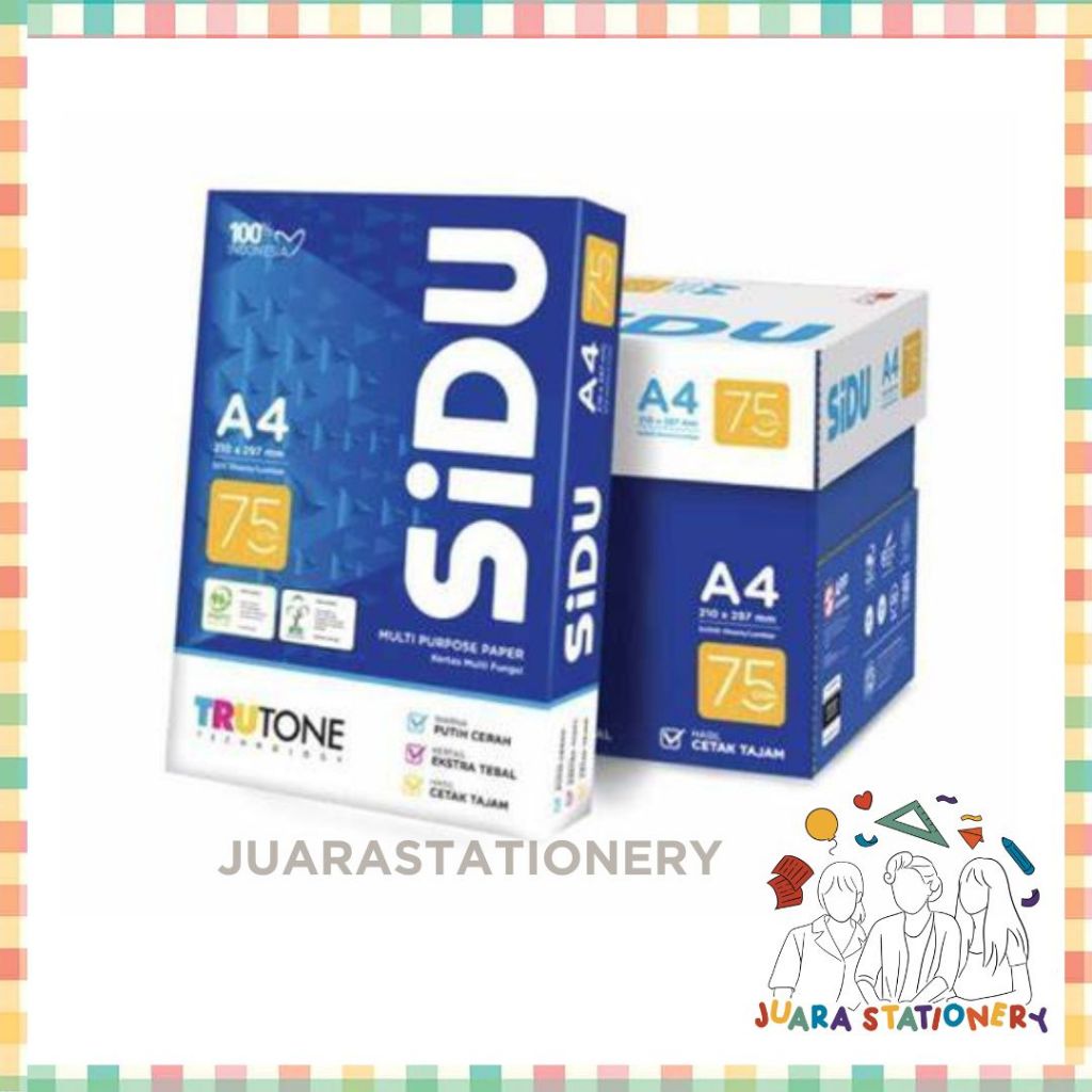 

Kertas Sidu A4 75 gr (2148) / Kertas Sinar Dunia Kertas Fotocopy Kertas Fotokopi Fotocopy A4 75 gr Murah Berkualitas