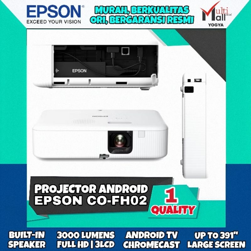 Epson Smart Projector CO-FH02 Full HD Android TV Speaker Proyektor FH02 Full HD (1920x1080) 3LCD