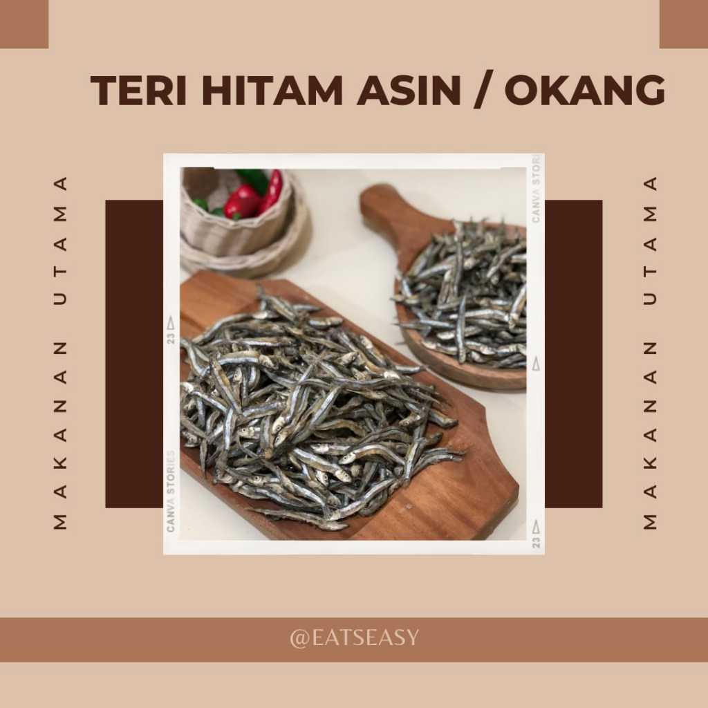 

ikan asin teri hitam asin / okang 500gr