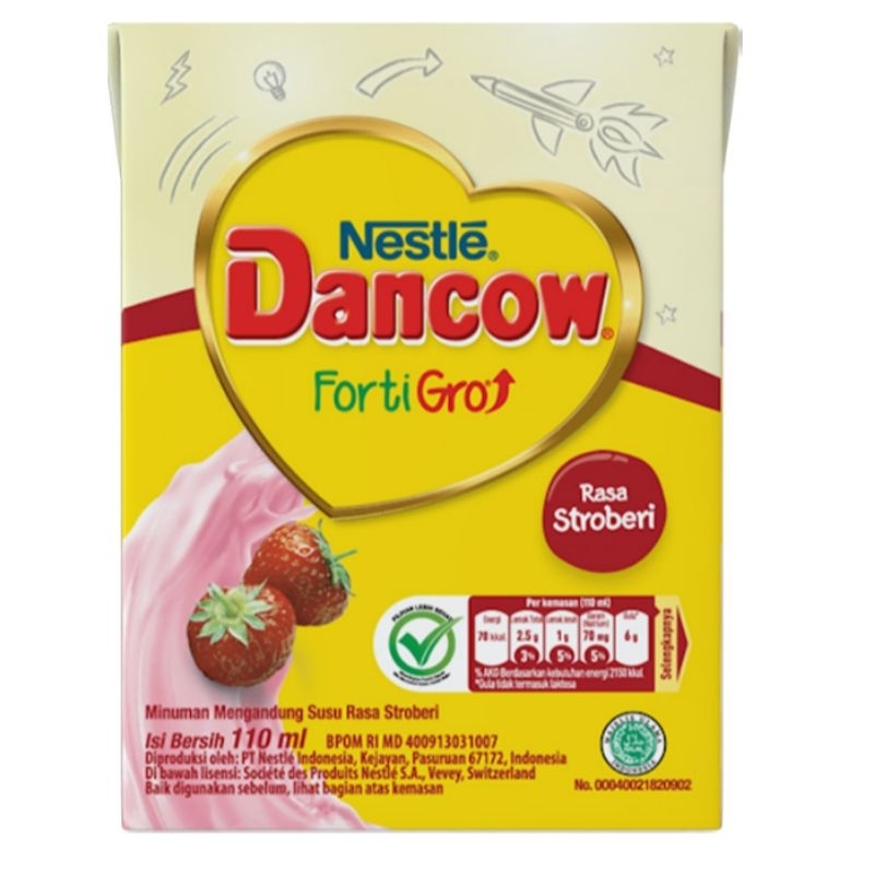 

Dancow FortiGro susu UHT rasa strawberry 110 ml