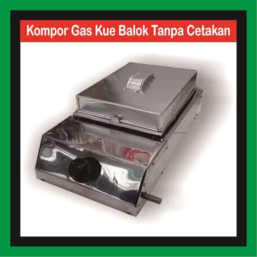 Kompor Gas 1 Tungku Tanpa Cetakan Kue Balok Pancong Pukis Murah Stainless Api Besar