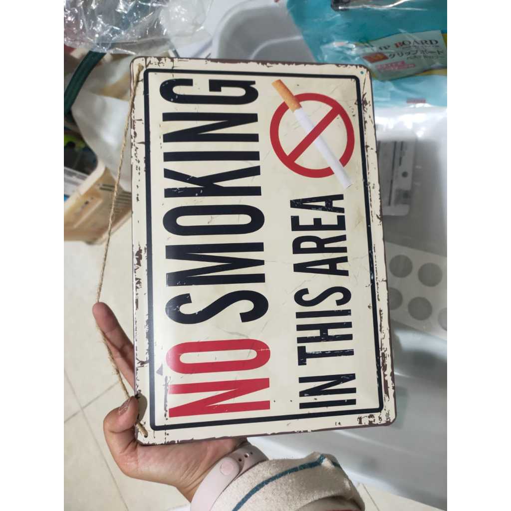 

Krisbow 30x20 Cm Sign Label No Smoking Area Sign Papan Informasi - BARU