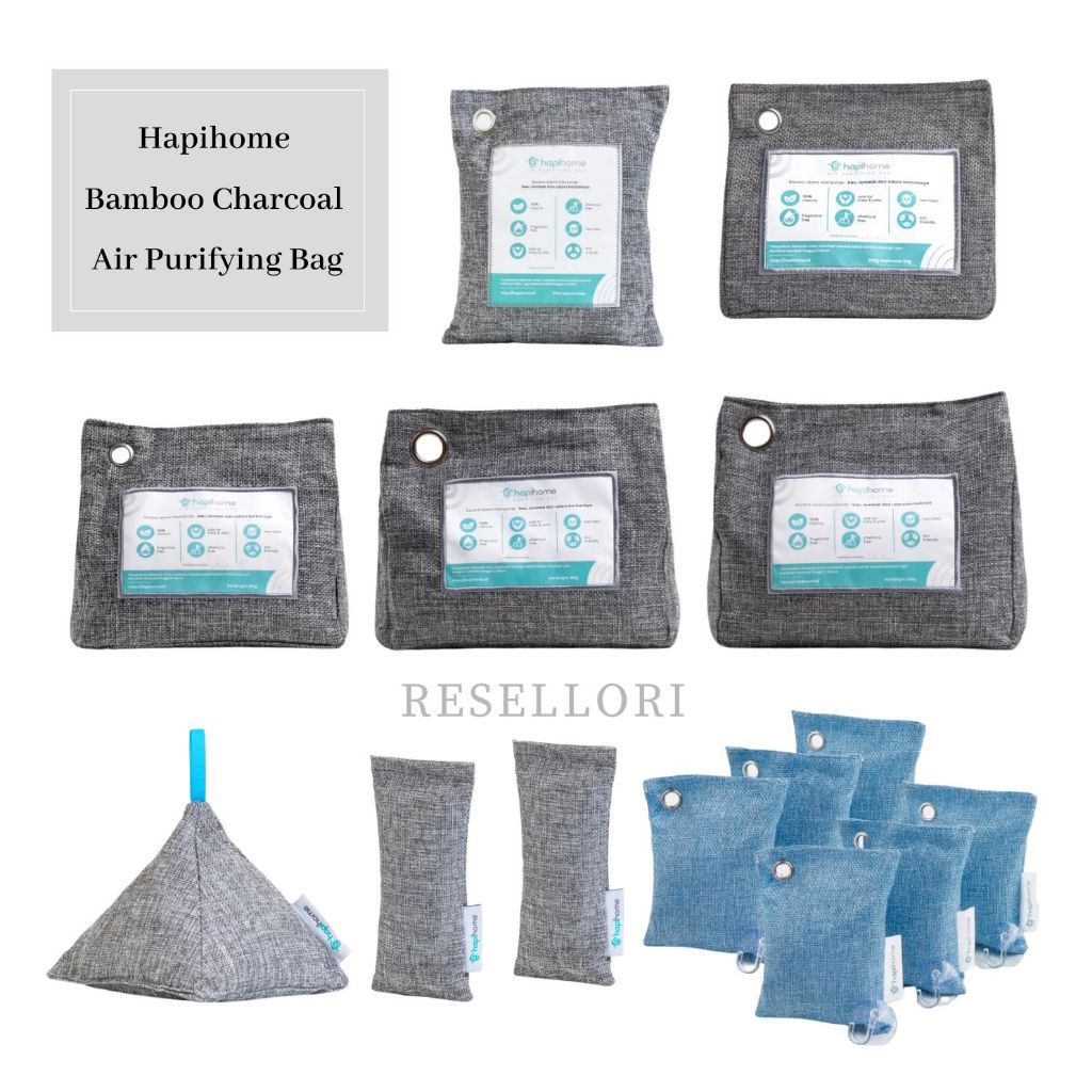 Hapihome Bamboo Charcoal Air Purifying Bag Arang Bambu Aktif Anti Lembab & Bau (Pilih sesuai varian)