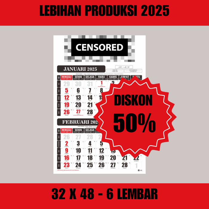 

OBRAL KALENDER 2025 LEBIHAN CETAK SUDAH ADA KOP USAHA
