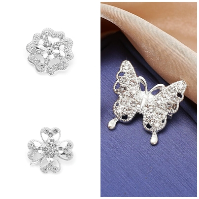 Bros dagu kecil /bros bunga /bros kancing/bros kecil new silver