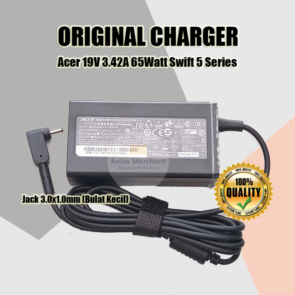 Original Charger Laptop Acer Swift 3, Swift 5 Series