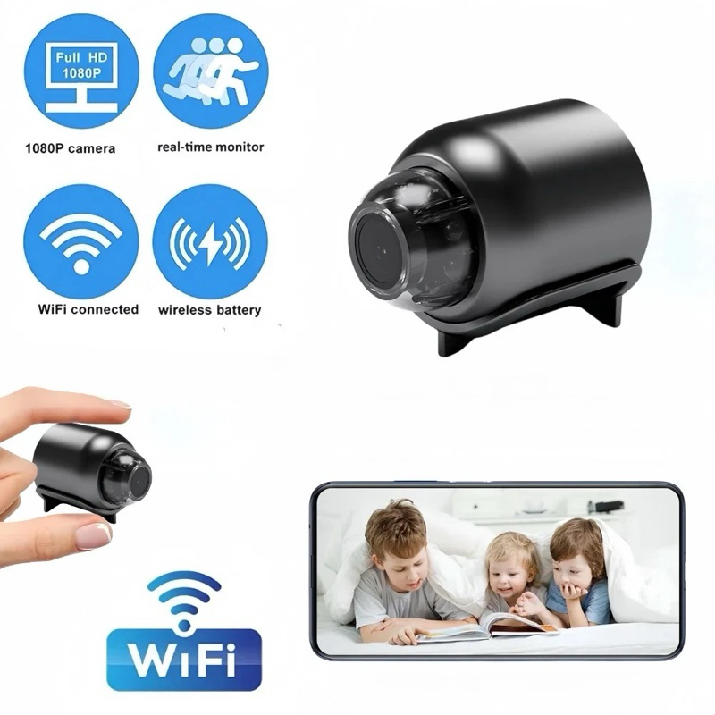 Kamera Pengintai mini WIFI Hidden Spy camera HD CCTV Mini Cam Simpan video  Pemantauan jarak jauh Te
