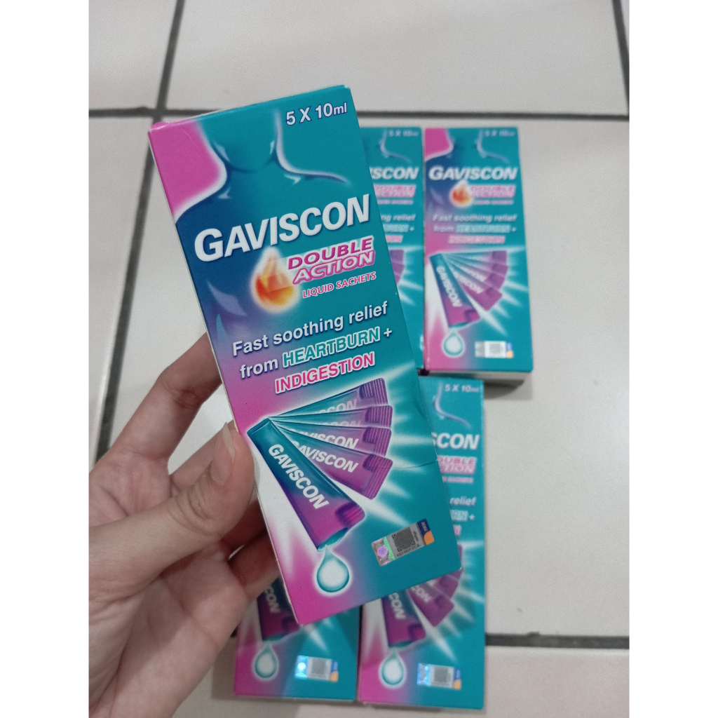 GAVISCON DOUBLE ACTION SACHET 5 x 10ml JASTIP MALAYSIA EXP 2026 MAAG DAN GERD [STARGAZING INDONESIA]