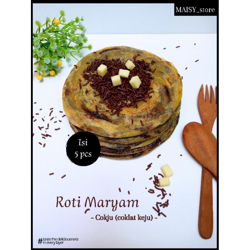 

Roti Maryam MAISY/Canai Frozen. COKLAT KEJU [isi 5 pcs]. Ekonomis
