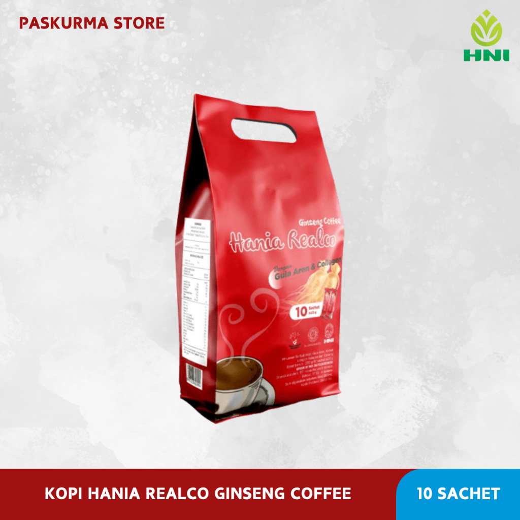 

KOPI HANIA REALCO GINSENG HNI HPAI ISI 10 SACHET