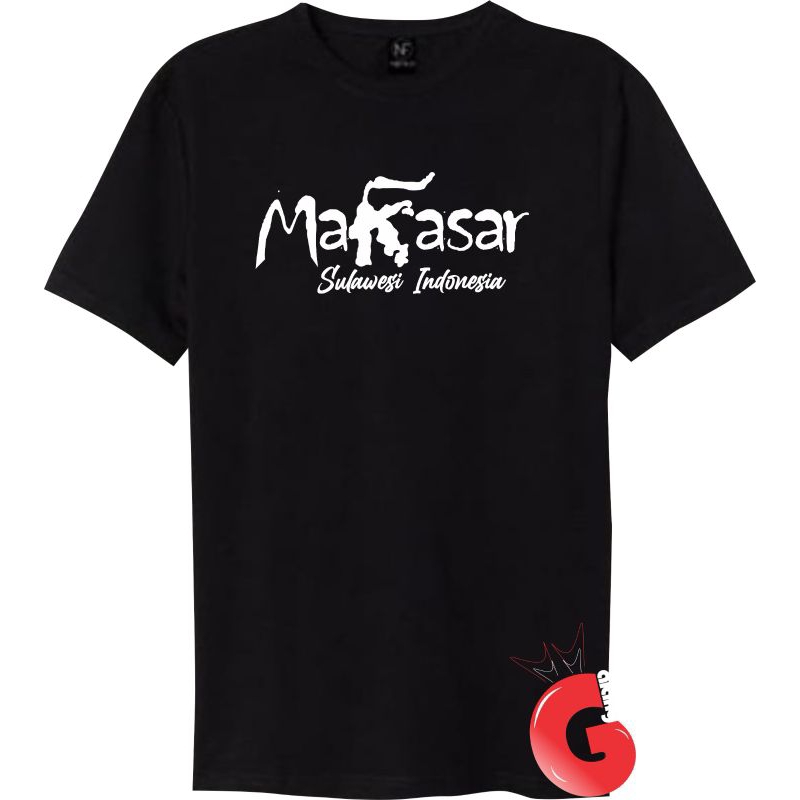 KAOS MAKASSAR SULAWESI INDONESIA / KAOS PETA MAKASSAR