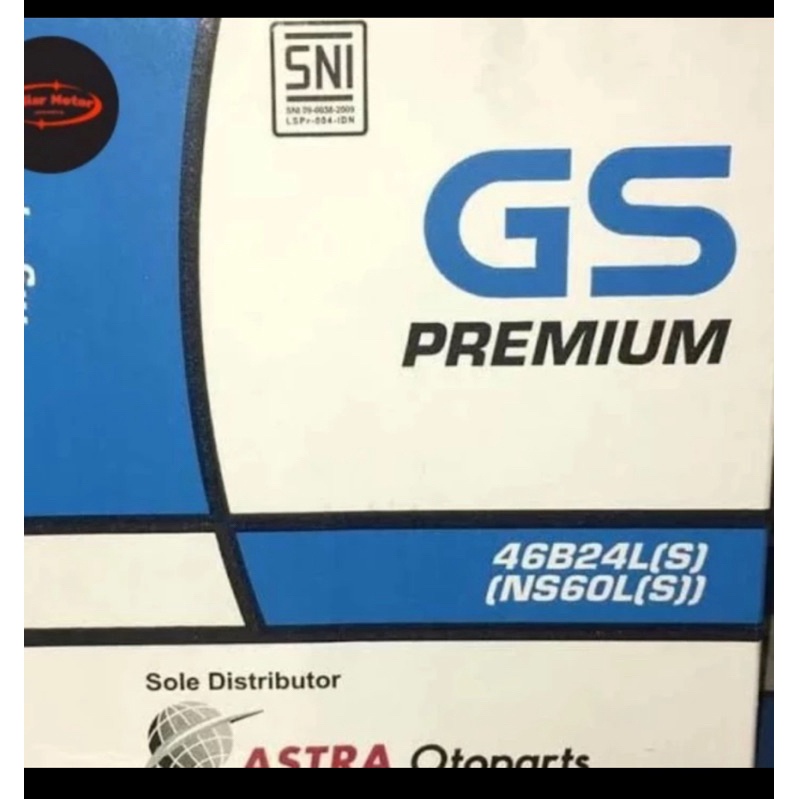 Aki Basah Mobil GS Astra NS60LS 12V 45Ah Innova Yaris CRV