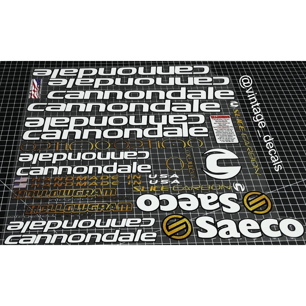 decals replacement Cannondale Saeco optimo caad7
