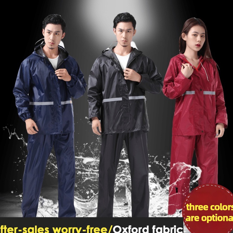 Serba Update TIANMALLS Mantel Hujan Pria wanita Jas hujan fearless Red celana jas hujan waterproof M