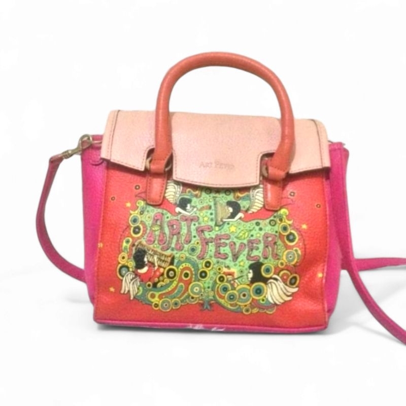 Tas Jinjing Wanita Shoulder Bag Brera Art Fever Pink