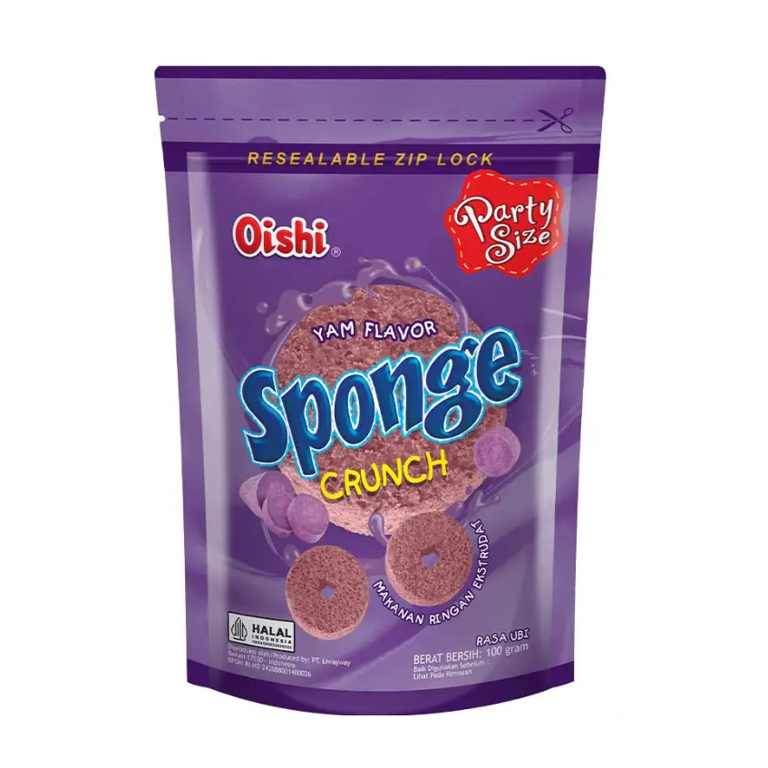 

Oishi Sponge Party Size Rasa Ubi 100gram