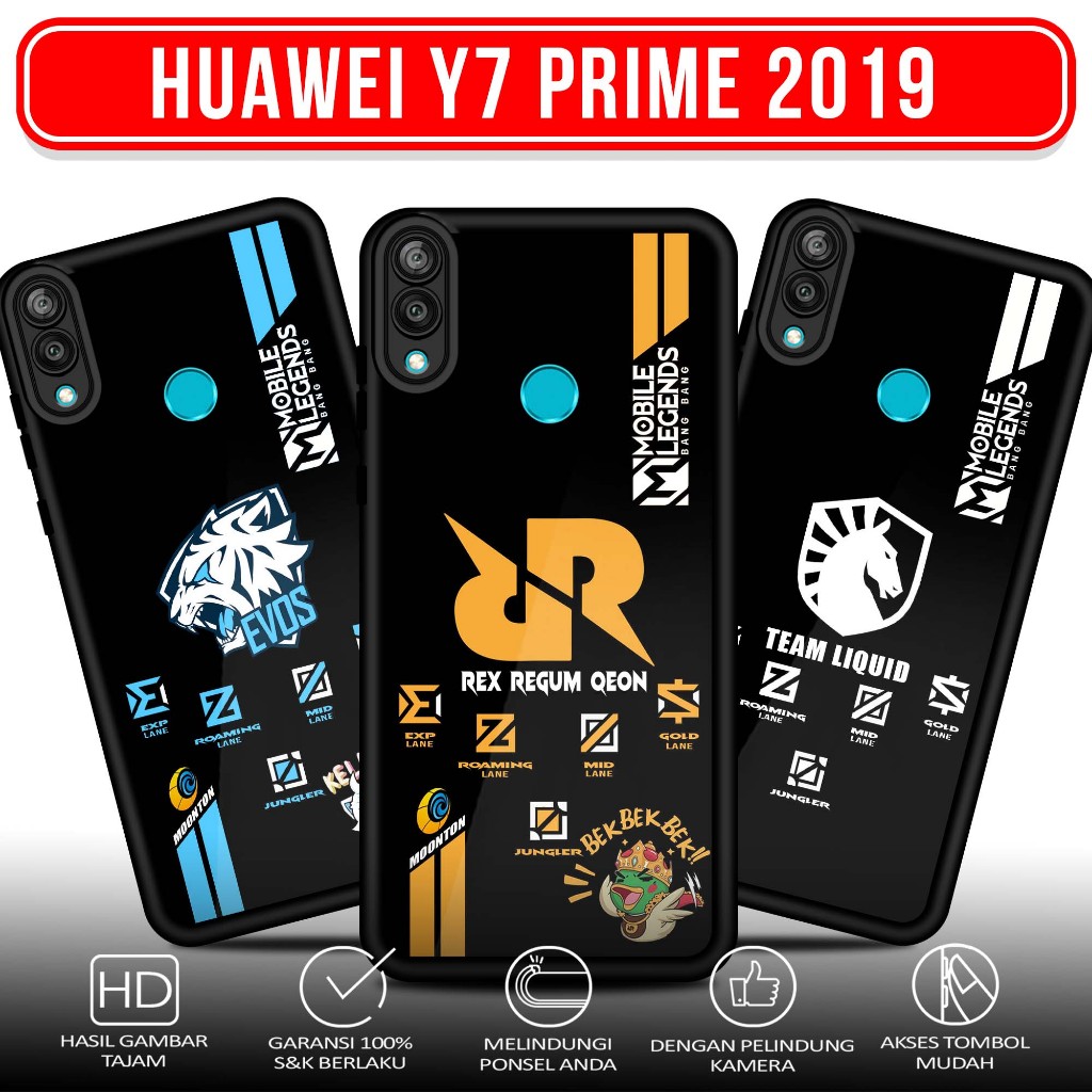 Case HUAWEI Y7 PRIME 2019 SquadCase Motif [ MLBB ] Casing Terbaru Softcase Hardcase glossy kaca Bisa