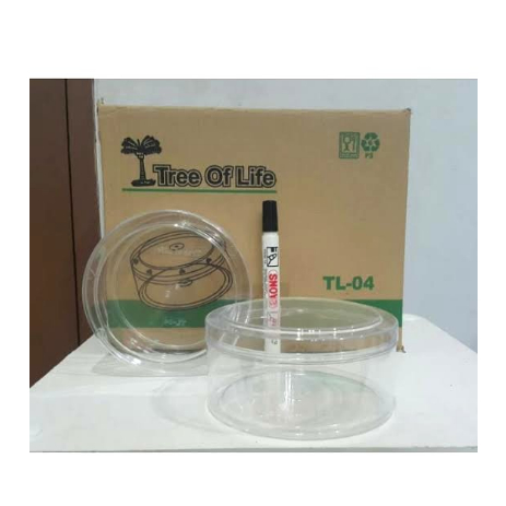 Toples Plastik Kue Kering Bagus Kuat Keras Bulat Hampers Gojek Grab