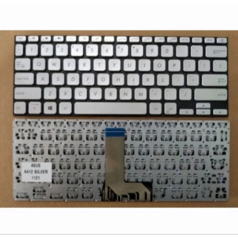 Keyboard Laptop Asus VivoBook 14 A412 X412 X412EA X412DA X412F X412FL X412FJ A412F A412FL Silver