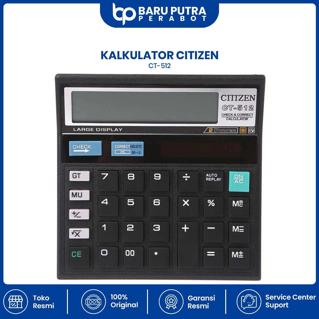 

Kalkulator Calculator Citizen CT-512 12Digit CT 512 12 Digit