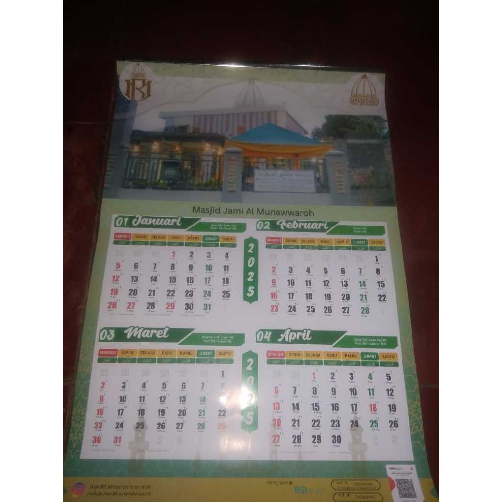 

Kalender Dinding 2025, 4 Bulanan (3 Lembar) Terbaru