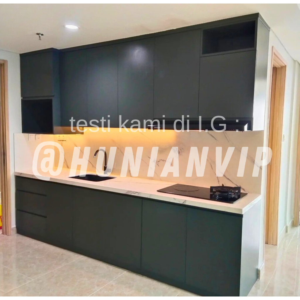 Kitchen set aluminium acp Custom bergaransi