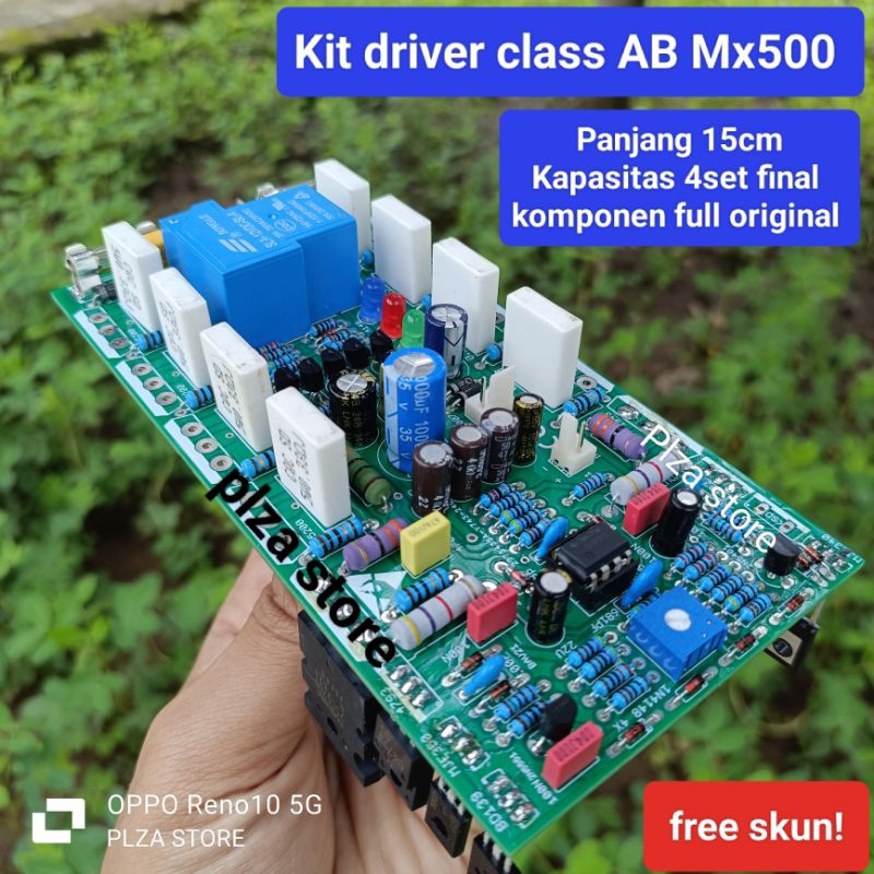 Kit driver class AB mx500 2u 15cm komplit protector speaker kapasitas 4set final Toshiba cocok untuk