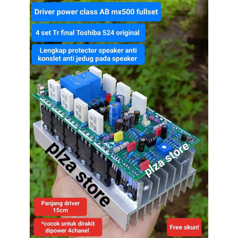 Driver power amplifier MX500 2u 15cm 4set final Toshiba 524 lengkap protector speaker FULLSET tingga
