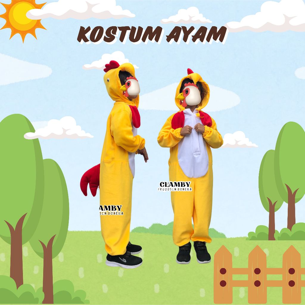Kostum Anak Karakter Hewan | Baju Karnaval I Kostum Ayam