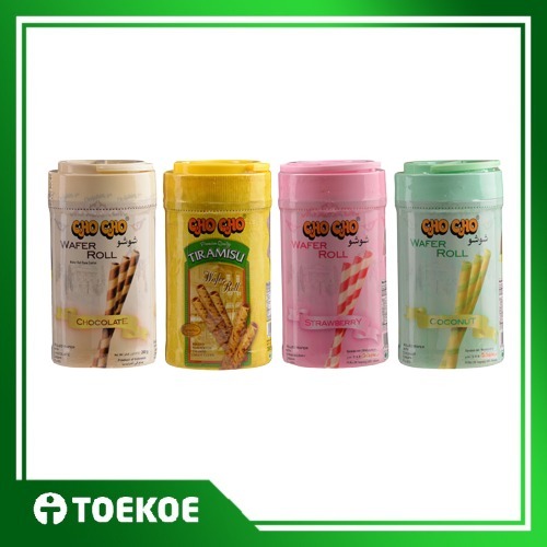 

TOEKOE Astor Cho Cho Wafer Roll Stick 260gr Coklat Stroberi Coconut Tiramisu