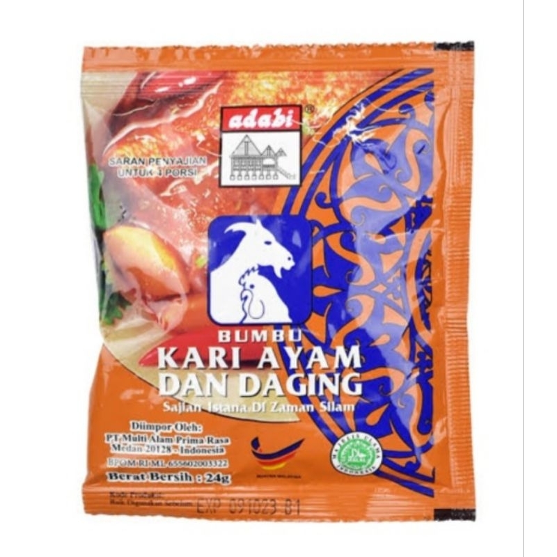 

Adabi Bumbu Kari Ayam dan Daging 250gr