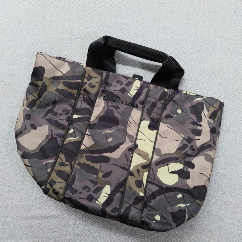 BYL bimba y lola nylon shopper bag army