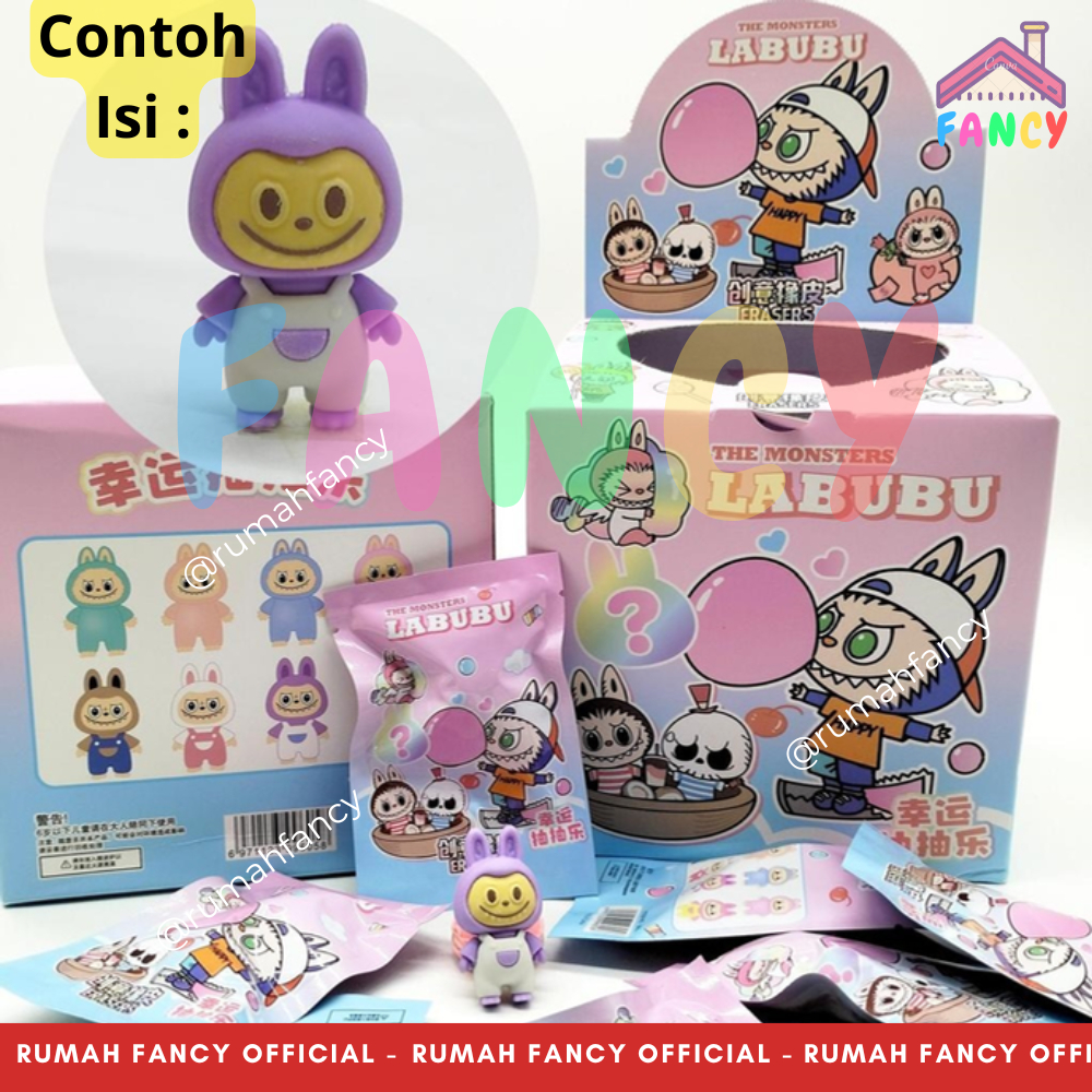 

[1 PAK ISI 32 PCS] Stip BLIND BOX GACHA LABUBU CAPYBARA KEMASAN SACHET LUCU/ penghapus anak / Eraser Fancy Unik Lucu