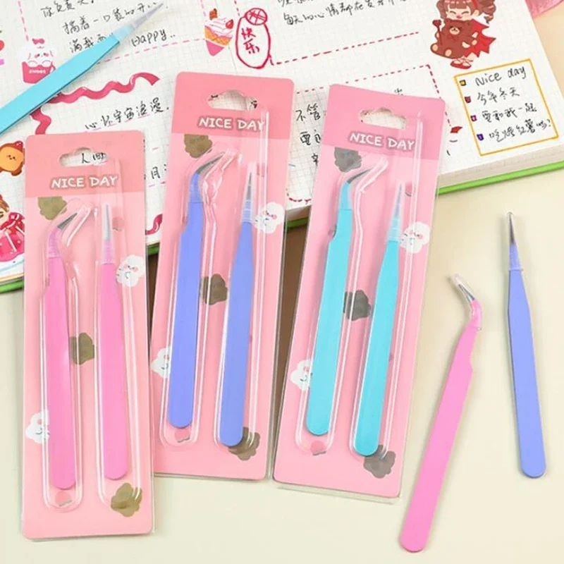 

sepasang pinset tweezer penjepit sticker art diy tool