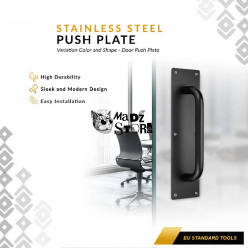 Handle Handel Gagang Pegangan Pintu Geser Sliding Door Model Plat Pelat Besi Stainles Minimalis