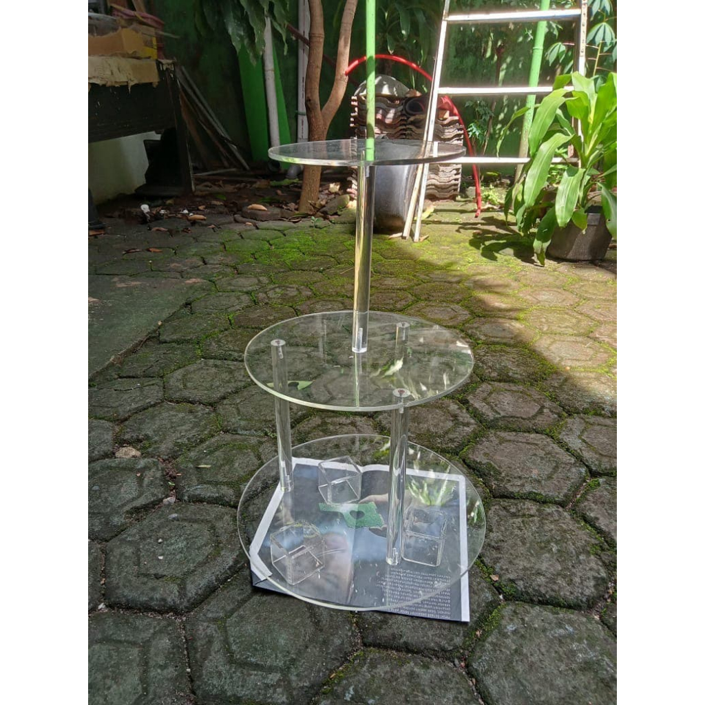 Stand display kue 3 susun/tingkat