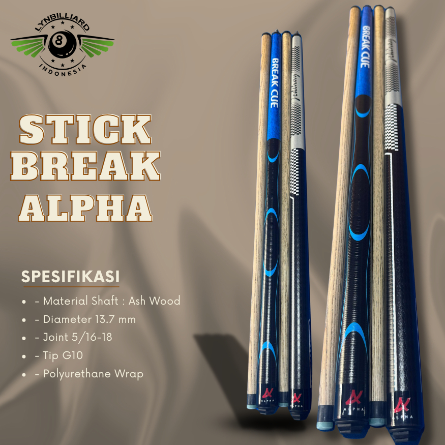 STICK BREAK ALPHA Stick billiard stick bola besar kualitas premium