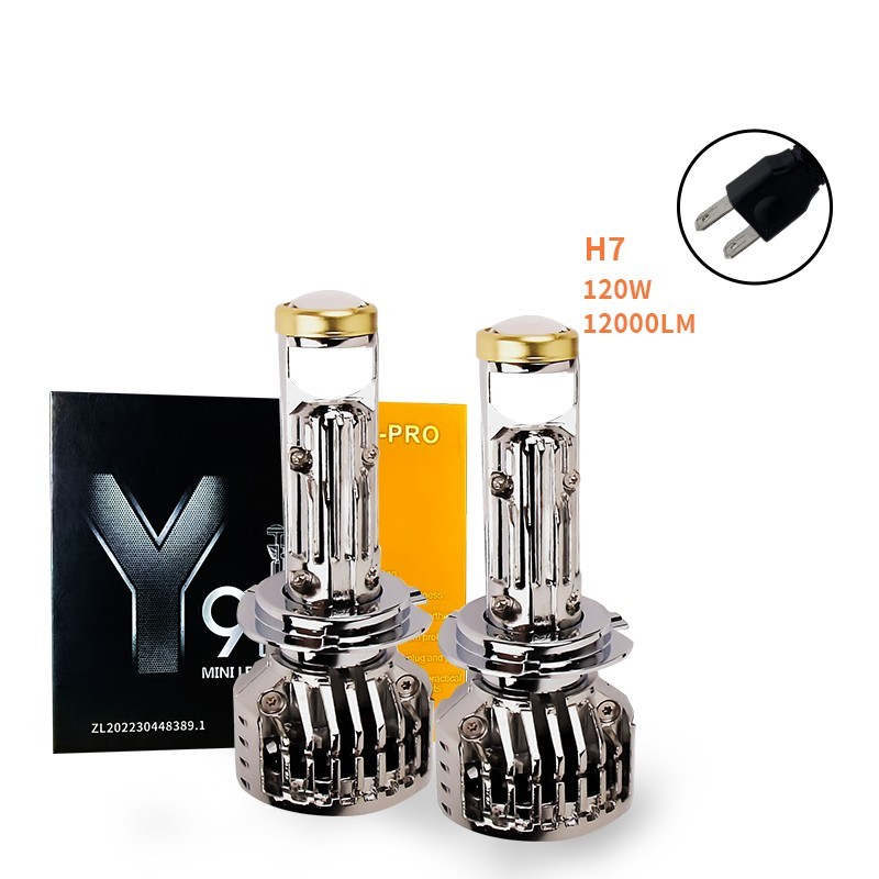 Y9PRO H7 Laser Hemat Energi 120W 12000LM LED Headlight Kit Lampu Mobil Terang untuk