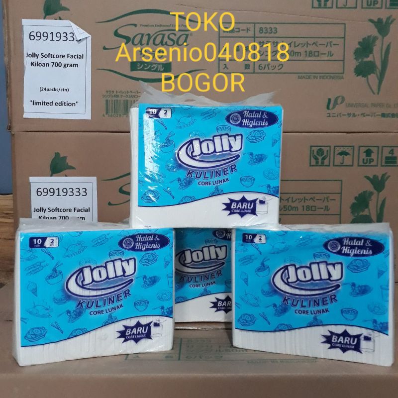 Tissue Facial jolly  kuliner 700 gram.2ply