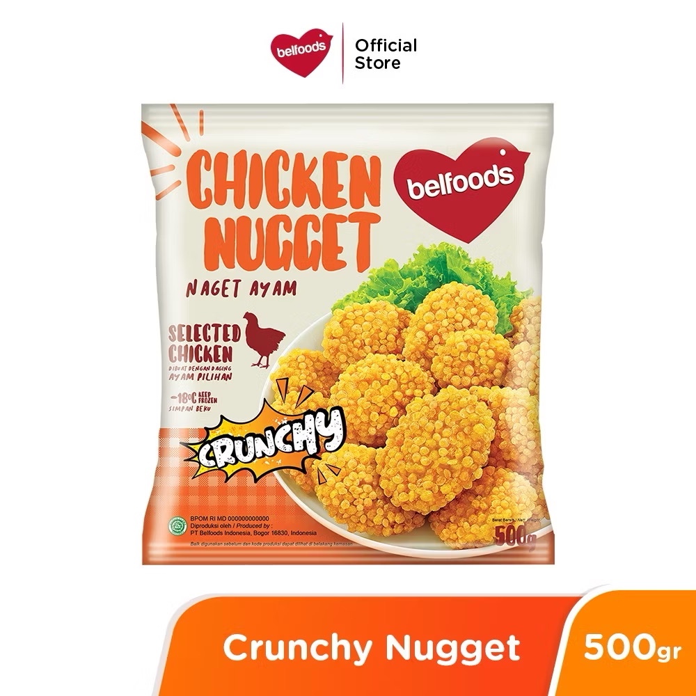 

Belfoods Chicken Nugget Ayam Crunchy 500gr