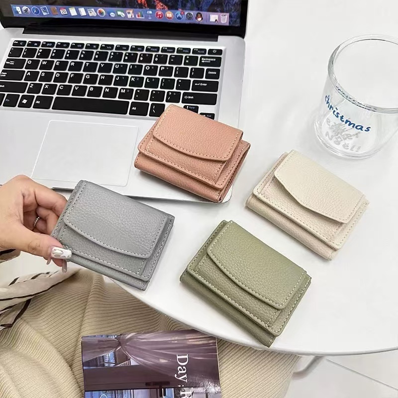 Dompet Wanita Kulit Asli Wallet/ Dompet Wanita Tiga Lipat