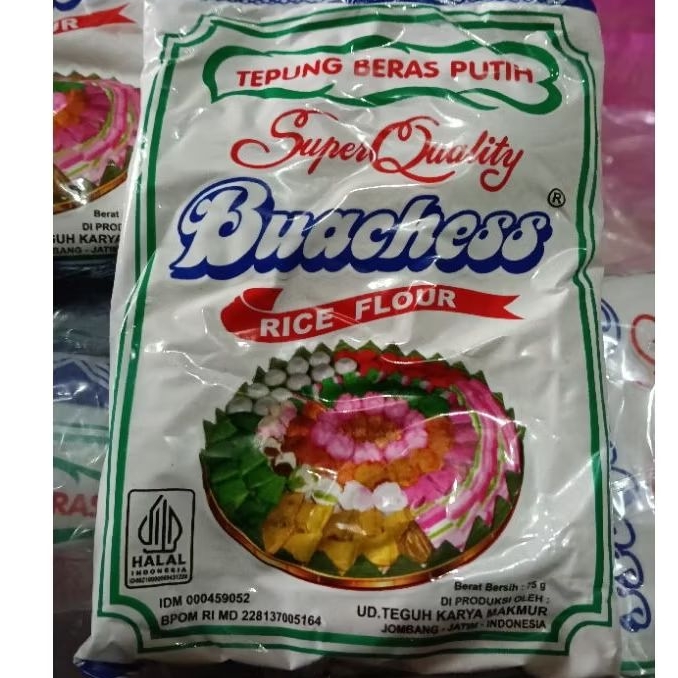 

bijian Tepung beras putih buachess 75g/tepung beras putih/Rice flour/tepung tempe