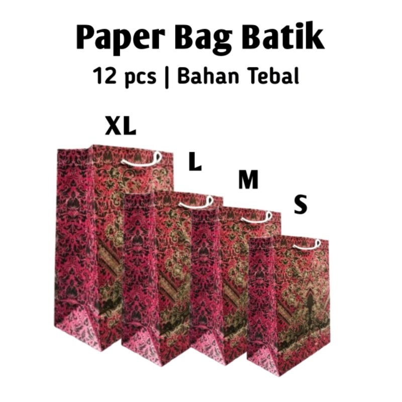 

Paper Bag Batik Tebal | Tas Ulang Tahun 12 pcs