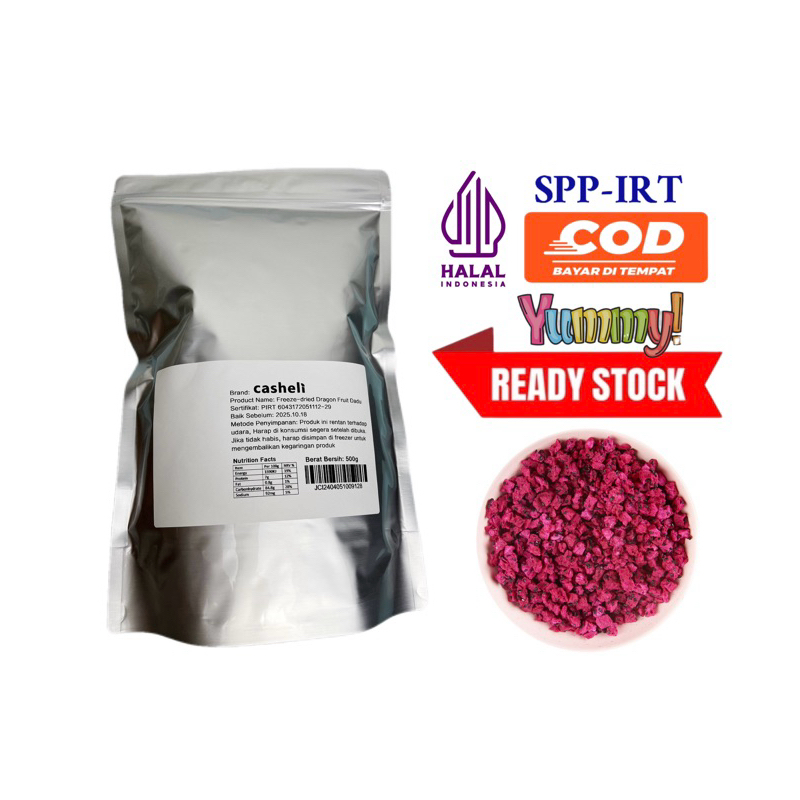 

casheli Freeze Dried Dragon Fruit Dadu 50g 250g