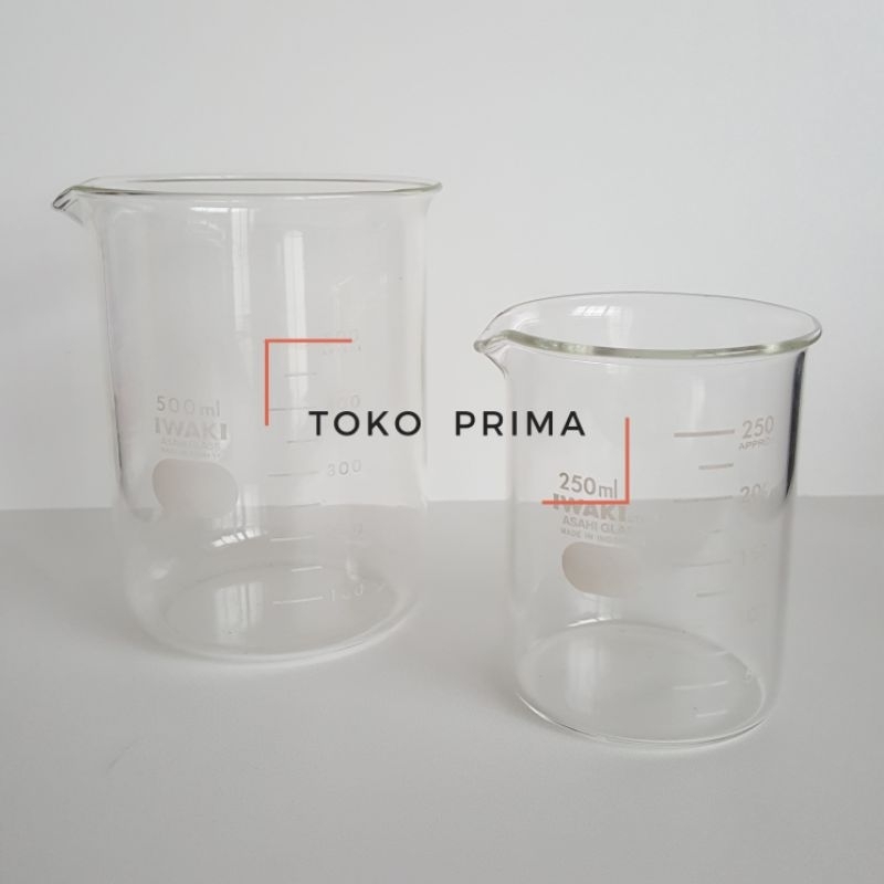 Beaker Glass / Gelas Beker / Gelas Ukur 250ml 500ml